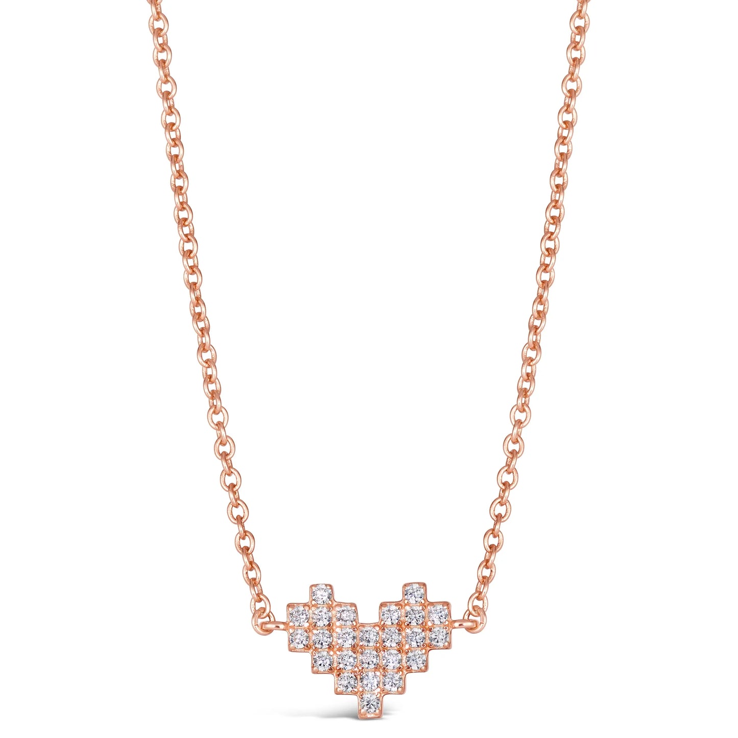 Kate 25 Pave Heart Necklace - Anna Zuckerman Luxury Necklaces