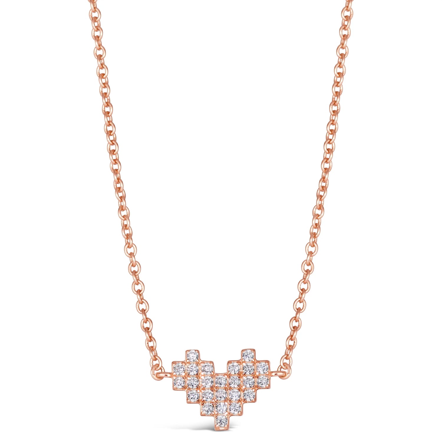 Kate 25 Pave Heart Necklace - Anna Zuckerman Luxury Necklaces