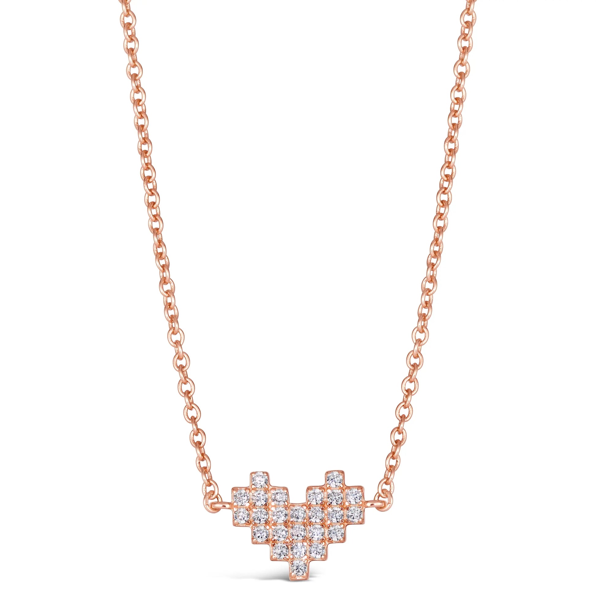 Kate 25 Pave Heart Necklace - Anna Zuckerman Luxury Necklaces