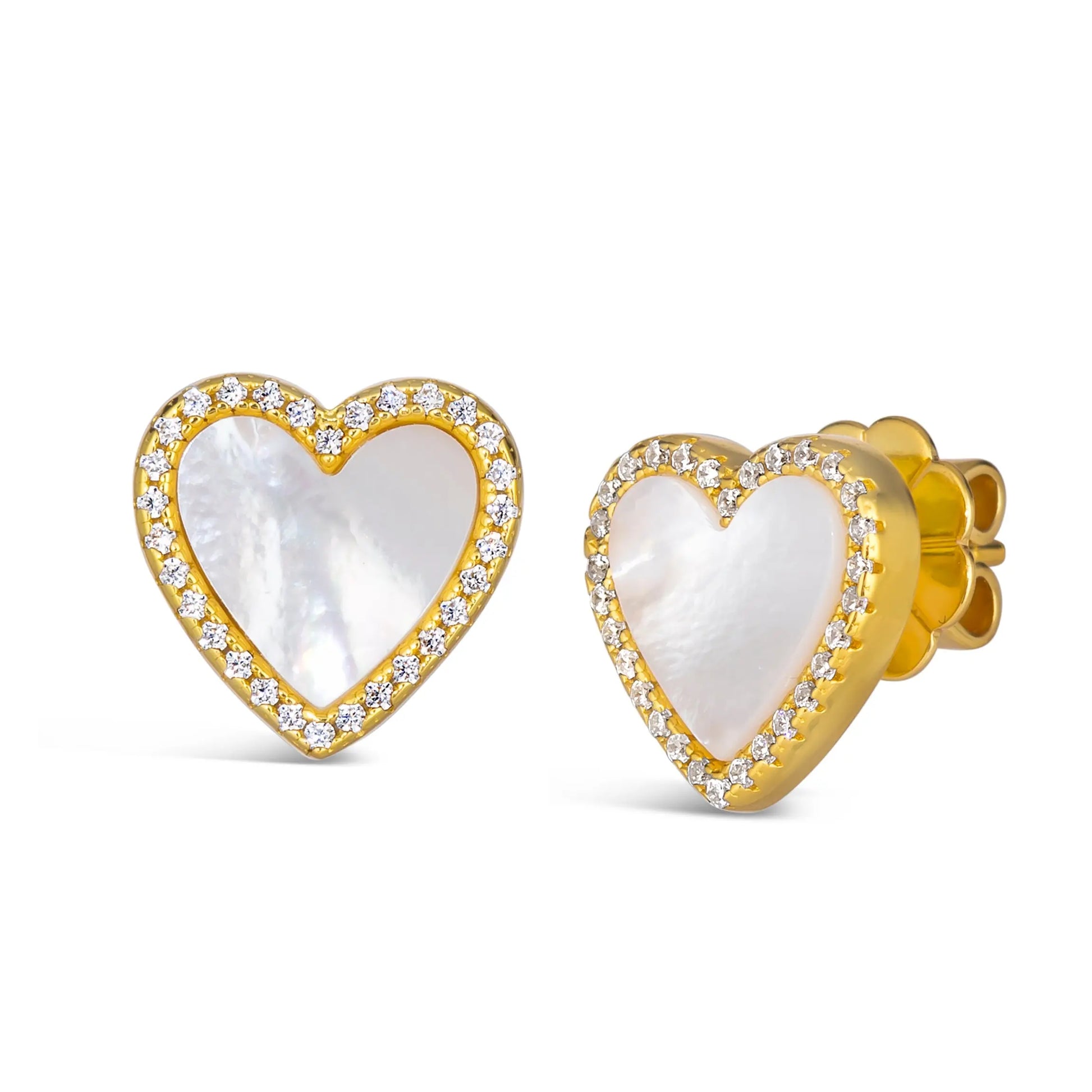 House of Cards 04 Mother of Pearl Earrings - Anna Zuckerman Luxury Earrings