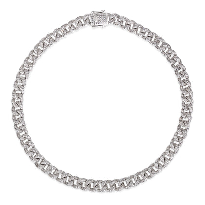 Olivia 65 Cuban Diamond White 18, 16 or 14 inch - Anna Zuckerman Luxury Necklaces