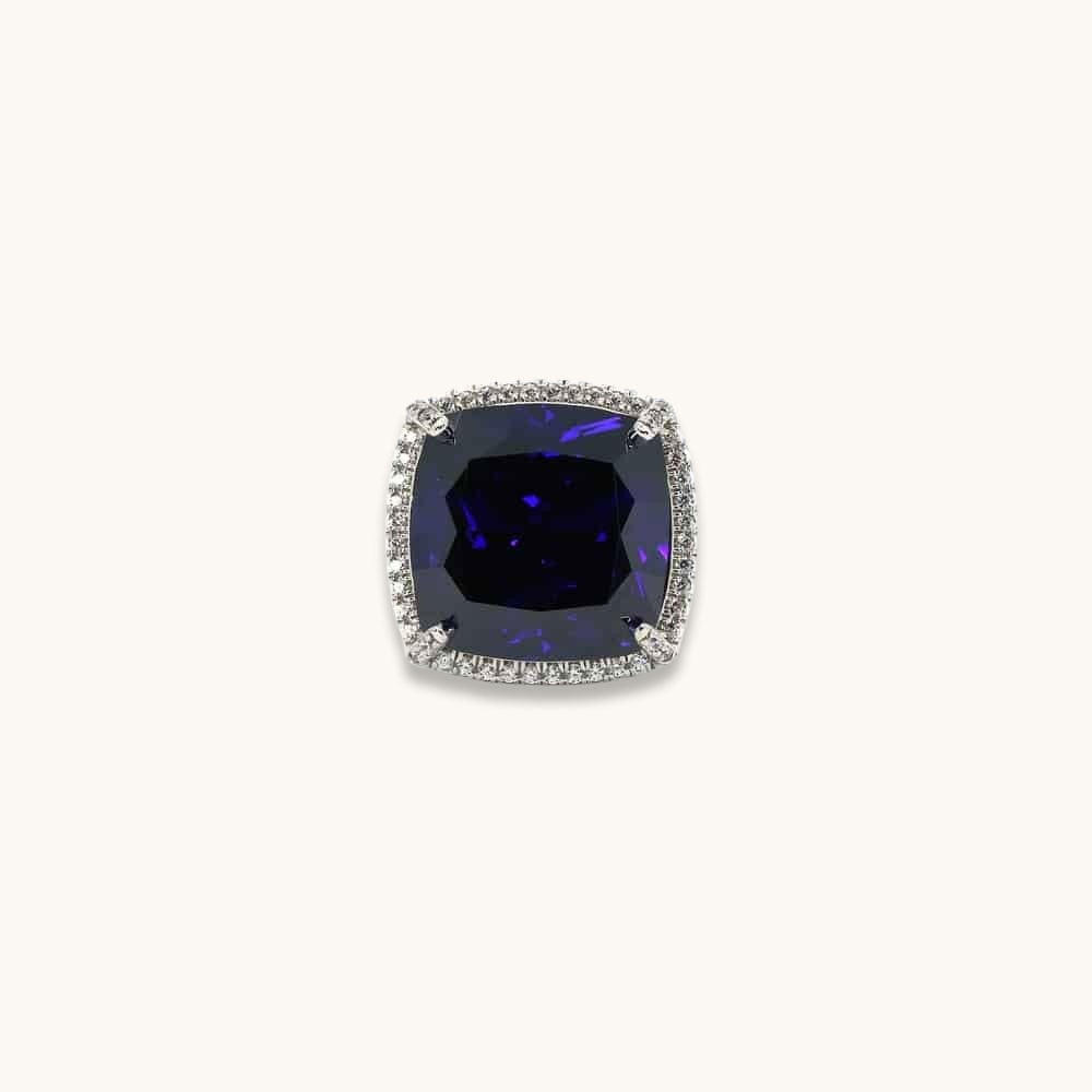 Olivia 42 Ring Sapphire Blue - Anna Zuckerman Luxury Rings