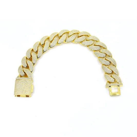 Olivia 51 Diamond White Cuban 19 cm - Anna Zuckerman Luxury Bracelets