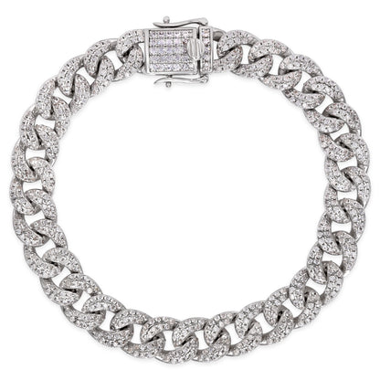 Olivia 71 Cuban 7, 7.5 and 8inch Bracelet Diamond White - Anna Zuckerman Luxury Bracelets