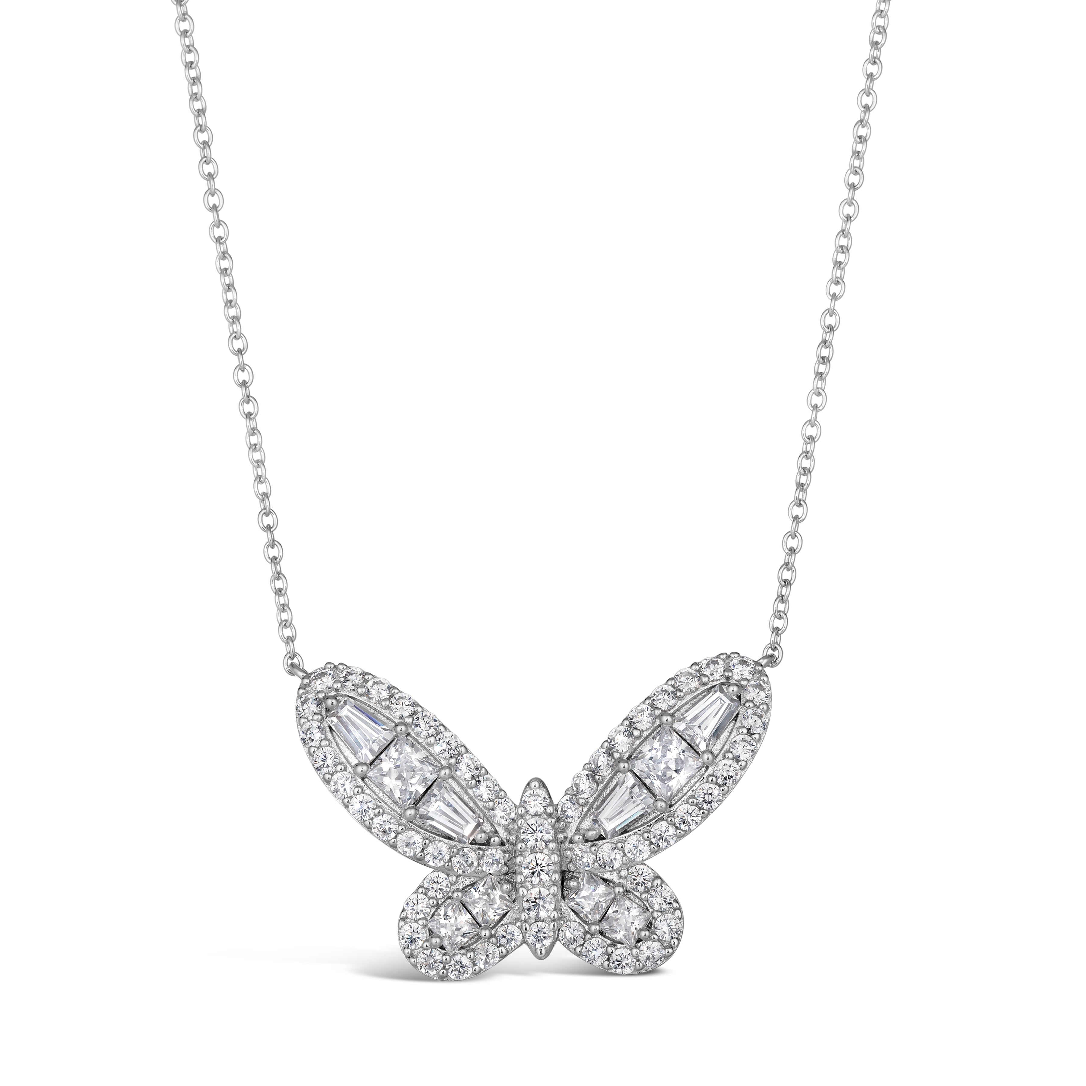 Diamond 2024 necklace butterfly