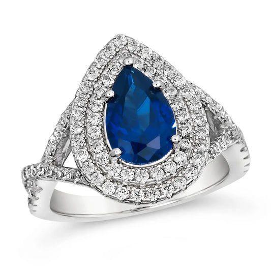 Park Ave Blue Sapphire Ring - Anna Zuckerman