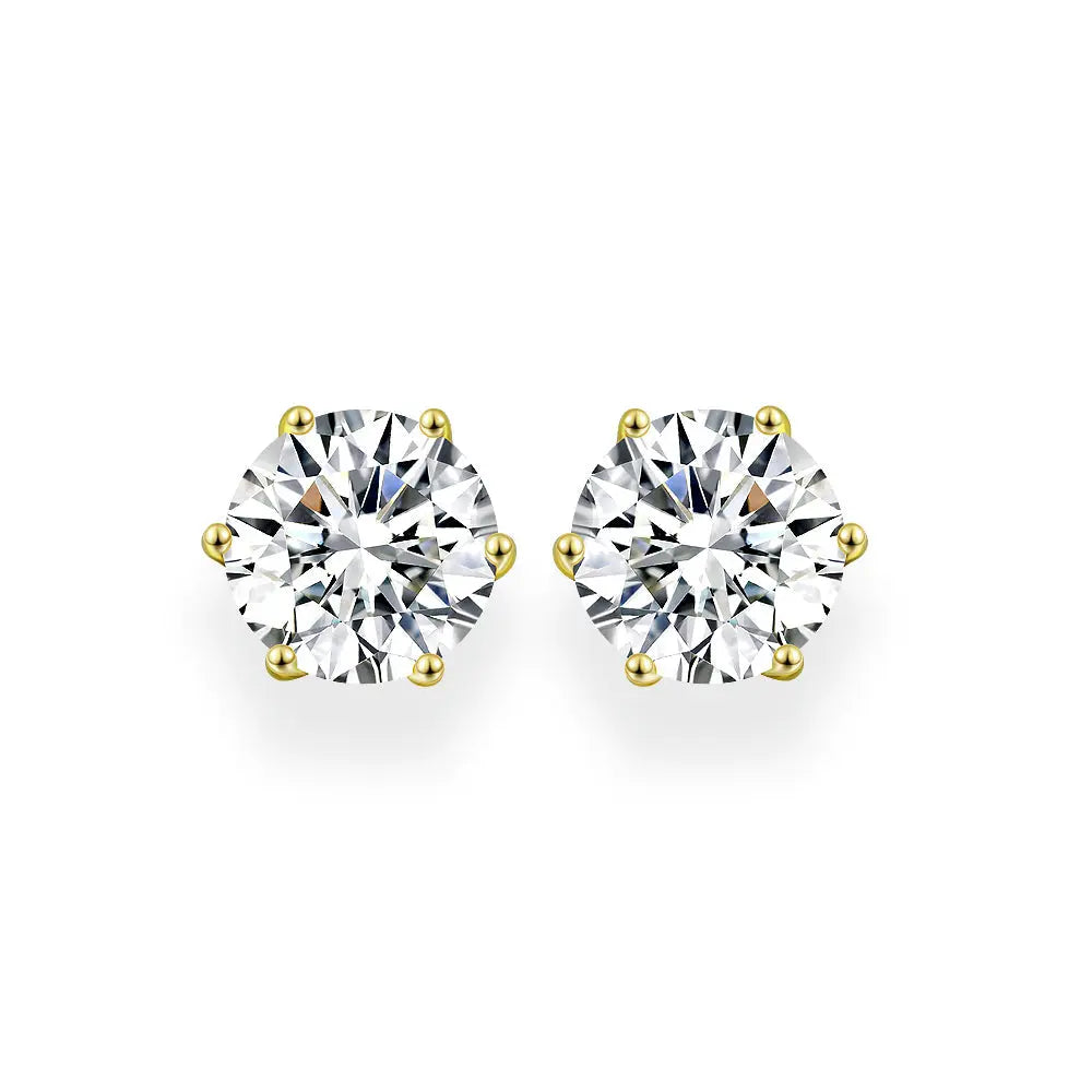 Anastasia 19 Stud Earrings .25 .50 1 Carat - Anna Zuckerman Luxury Earrings