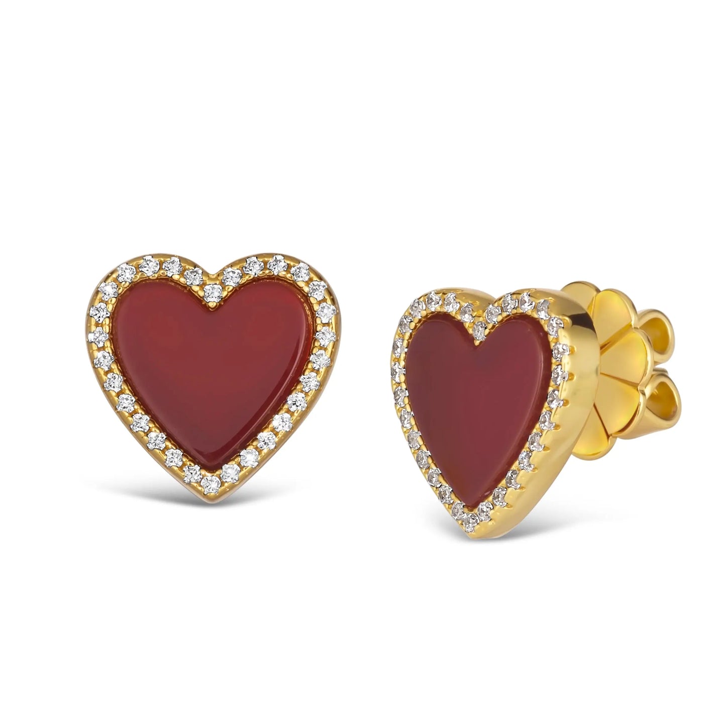 House of Cards 04 Cornelian Red Earrings - Anna Zuckerman Luxury Earrings