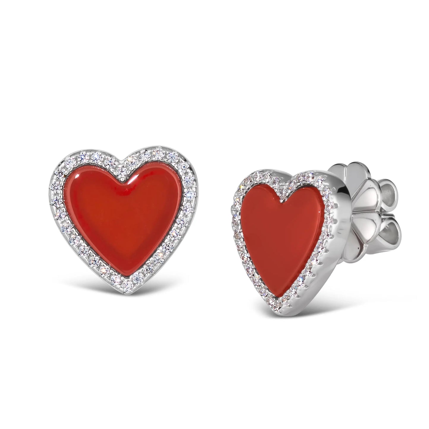 House of Cards 04 Cornelian Red Earrings - Anna Zuckerman Luxury Earrings