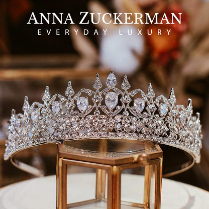 Royal 01 Tiara Collection Diamond White - Anna Zuckerman Luxury Tiara