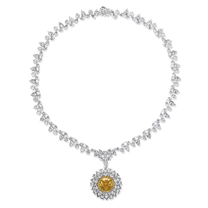 Royal 12 Necklace & Pendant Canary Yellow - Anna Zuckerman Luxury Necklaces