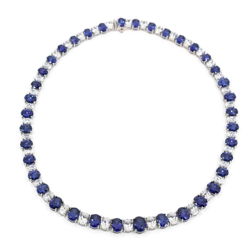 Victoria 25 Necklace Sapphire Blue