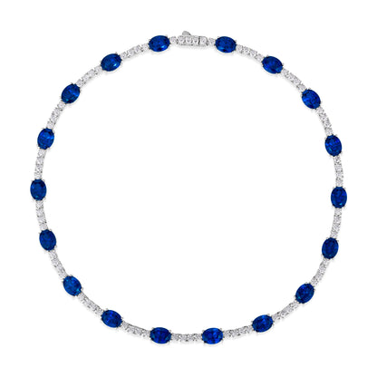 Victoria 56 Necklace Sapphire Blue / Ruby Red