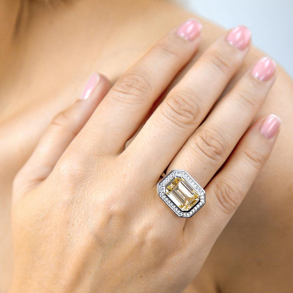 Grace 03 Canary Yellow Ring - Anna Zuckerman Luxury Rings