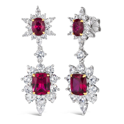 Victoria 53 Ruby Red Earring - Anna Zuckerman Luxury Earrings